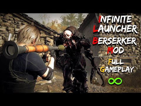 INFINITE ROCKET LAUNCHER | BERSERKER MOD | Full Gameplay | Resident Evil 4 Remake.