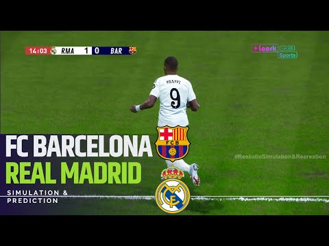 FC Barcelona vs Real Madrid 2024/25 Ft  Mbappe, Nico Williams, Lamine Yamal | Simulation/Prediction