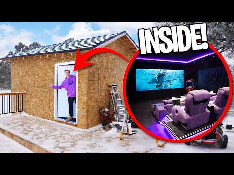 We Built A Hidden Movie Theater In A Shed!