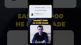 Eric Rosen wins $1000 by READING THE RULES??