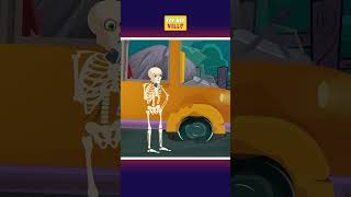 💀🚌 Cinq squelettes dans un bus ! Un moment effrayant et amusant. #shorts #spooky