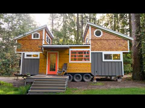 Ex Large Tiny House for Sale & Has a MIND BLOWING Folding Roof!