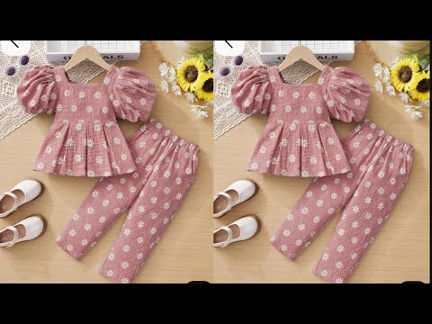 Baby girl plazo frock cutting and stitching / baby plazo peplum top cutting and stitching