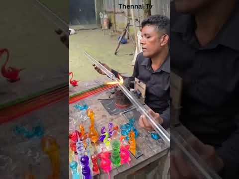 கண்ணாடியில் கலைவண்ணம் செய்பவர் யார்?@youtube.comthennaitv #glass#artist #art craft
