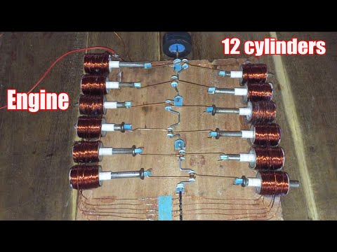 DIY 12 cylinders solenoid engine  | Solenoid motor