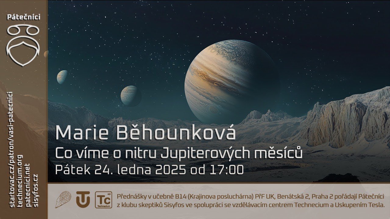 24. ledna 2025: Marie Běhounková - Co víme o nitru Jupiterových měsíců