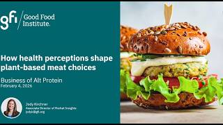 Business of Alt Protein Plant Based Meat Consumer Health Perceptions