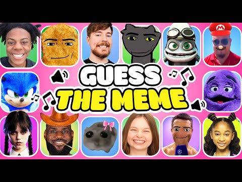 Guess Meme SONG, VOICE | MrBeast, Toothless, IShowSpeed, Hamster, Sonic, Ronaldo SIU, Gegagedigedage