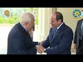 الرئيس عبد الفتاح السيسي يستقبل الرئيس الفلسطيني بقصر الاتحادية