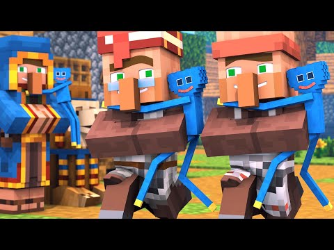 Huggy Wuggy vs Villager 2 - Minecraft Animation