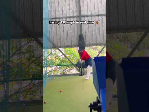 Facing 130kmph in real time #cricket #bowling #cricketfan #ipl #crichead