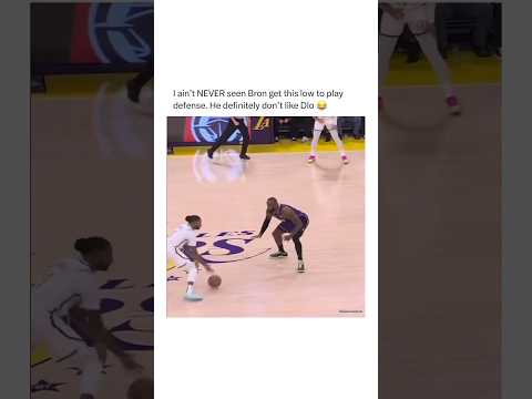 I ain’t NEVER seen Bron get this low to play defense. He definitely don’t like Dlo 😂 #ballercontent