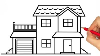 HOW TO DRAW A HOUSE EASY