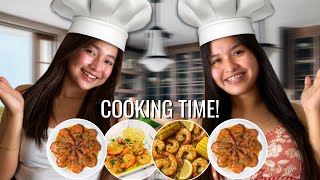 COOKING TIME! | ( Garlic Buttered Shrimp W/ Corn )