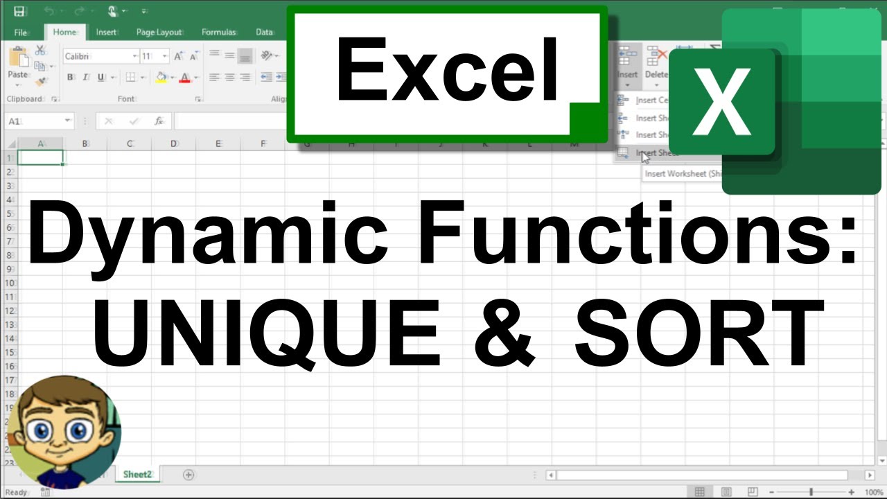 Two Excel Dynamic Array Functions: UNIQUE and SORT