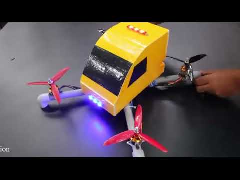 How to make a drone at home - Speed Drone - Quadcopter at home -  Flying Car