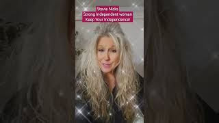 Stevie Nicks Strong Independent Woman Keep Your Independence #stevienicks #rock  #womanpower #70s