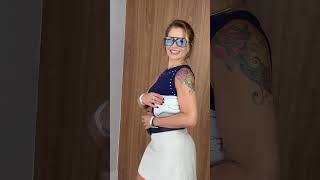 Vídeo adicional 4 do item Saia-shorts Nicole Sensorialle - Off White -  Look Prático e Elegante