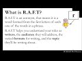 Understanding RAFT Writing Strategy
