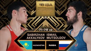 Finals 75kg AKKALYKOV Sabirzhan 🇰🇿 vs MUTSOLGOV Ismail 🇷🇺 | IBA 2025 Men’s WBCHs