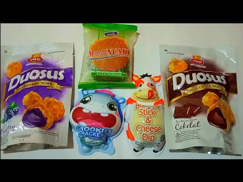 Satisfying video ASMR | Unpacking Chookies Crackers, Chocolate Soes, Blueberry Soes- unboxing video