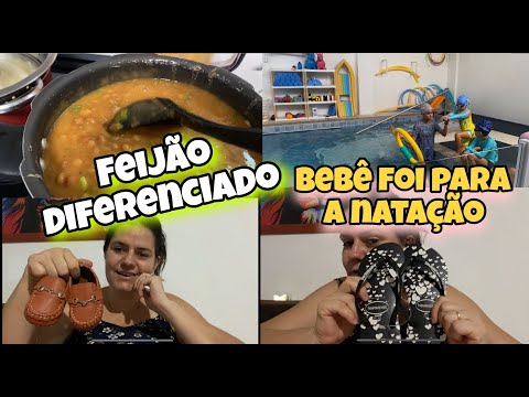 FIZ UM FEIJÃO DIFERENTE + JOAQUIM FOI PARA A NATAÇÃO