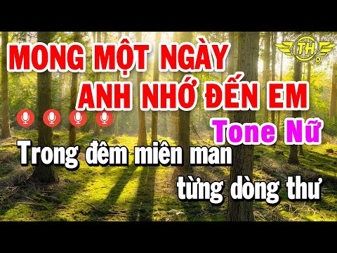 Mong Một Ngày Anh Nhớ Đến Em Karaoke Tone Nữ | Style Live Band | Trọng Hiếu