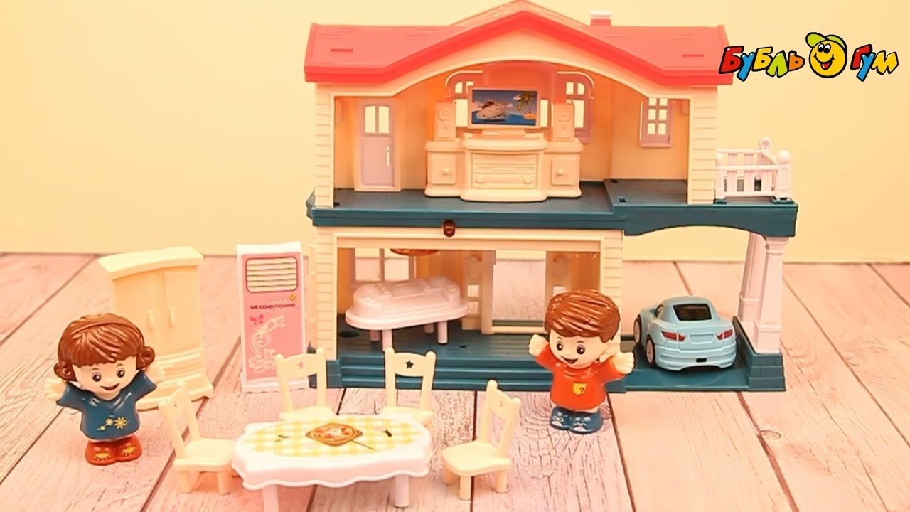 Дом для куклы Lanson Toys HAPPY VILLA с мебелью музыкальный - видео Дом для куклы Lanson Toys HAPPY VILLA с мебелью музыкальный - видео