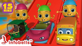உருளைக்கிழங்கு செல்லக்குட்டியின் Racing விளையாட்டு - Playing with Toys | Tamil Rhymes | Infobells
