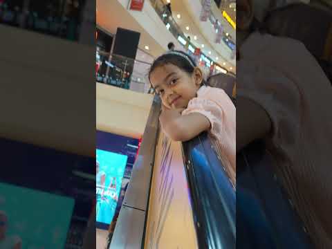 Funny escalator funny cute baby going alone ?? no fear at all #shorts #ytshorts
