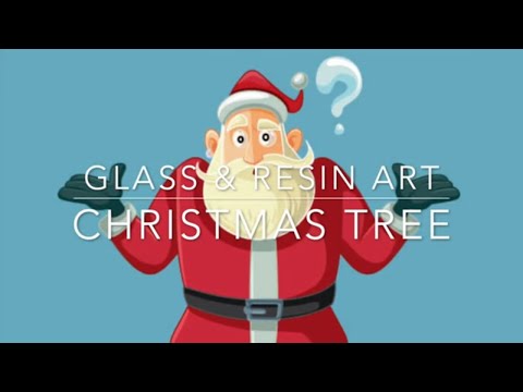 How to Make a Broken Glass & Resin Christmas Tree # Blue Beer Bottles #Let's Resin Chameleon Flakes