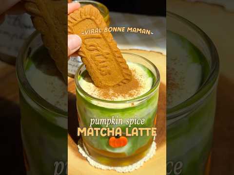 Making a Pumpkin Spice Matcha Latte with Bonne Maman’s Spread #pumpkin #matcha #pumpkinspiceseason