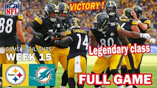 STEELERS  vs. DOLPHINS [FULL GAME] Highlights WEEK 15 | NFL Highlights 2025