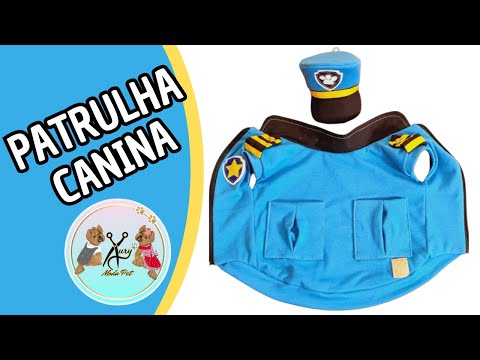 COMO FAZER O COLETE | FANTASIA PATRULHA CANINA | PAW PATROL | ROUPAS PET | AURY MODA PET