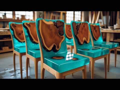 My Wife Fell When Her Chair Broke ...So I Built Unbreakable Dining Chairs with Epoxy and Raw Wood
