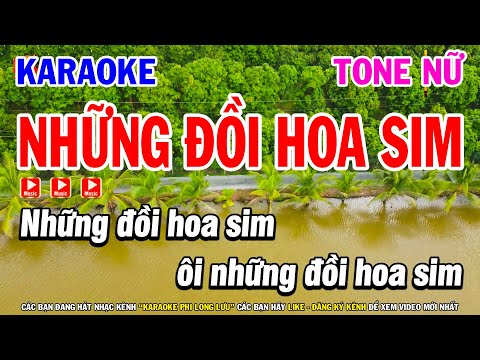Karaoke Những Đồi Hoa Sim Tone Nữ Am | Nhạc Sống Phi Long