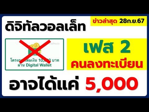 เฟส2 อาจได้แค่ 5,000 #เงินดิจิทัล10000บาท รอกระทรวงการคลังฯ เคาะ
