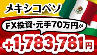 FXでメキシコペソに投資した結果、70万円が1,783,781円に！