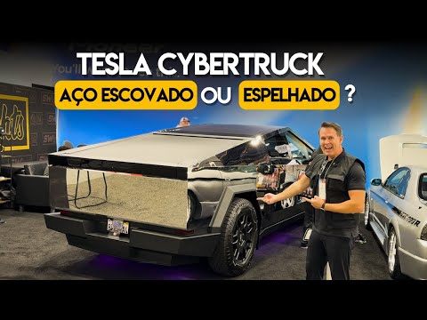 Tesla Cybertruck em aço escovado ou espelhado?