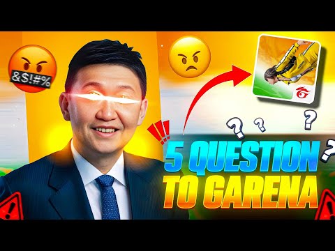 DEAR GARENA TEAM 🤝||  5 QUESTION TO GARENA 💔|| @goddangeryt3930