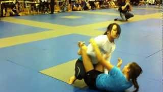 Mini - 13 year old female teen against a 20+ year old heavier adult female.