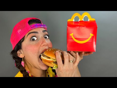 GIANT MCDONALD'S VS Small MCDONALD'S Mukbang  Eating McDonald's Story by DUBYBUBA