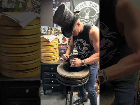 Handcrafted The Most extreme Skull Top Hat in 100X Felt Step by Step
