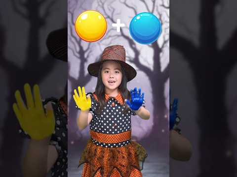 ๐Halloween mixing colors (Green) ๐ป #kidssong #halloween #colors #learncolors