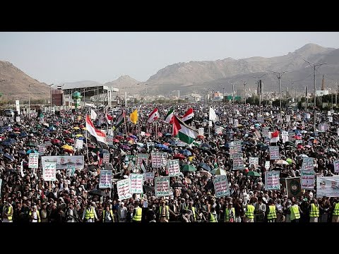YouTube video thumbnail: Yemen: Tens of Thousands Hold Pro-Iran Rally