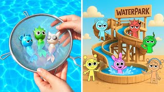 Build a Sprunki Cardboard Waterpark 🌊🎢 Cheap DIY Craft Adventure