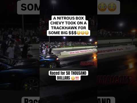 900 HP TrackHawk Vs 950 HP 88-BOX CHEVY! #trackhawk #boxchevy #dragrace #hellcat #chevrolet #race