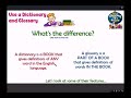 Using Dictionaries and Glossaries