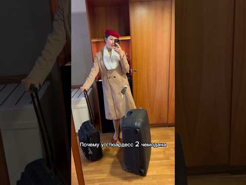 Почему у стюардесс 2 чемодана? #стюардесса #emirates #эмирейтс #бортпроводник