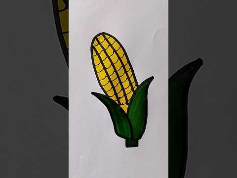 Sweet Corn 🌽 Easy Drawing For Kids #sweetcorn #kidstvforfun #trending #shorts #viralshorts #drawing